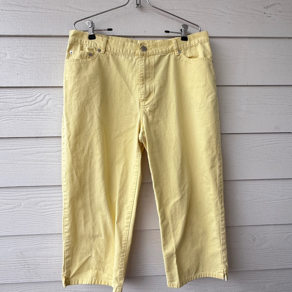 Lauren Ralph Lauren |‎ Yellow Mid-Calf/Cropped Pants | Cotton | Size Tag Removed
